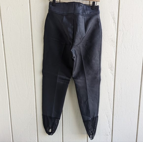 Obermeyer Sport Vintage Wool Belnd Black Stirrup ski pants 10R - Picture 5 of 7